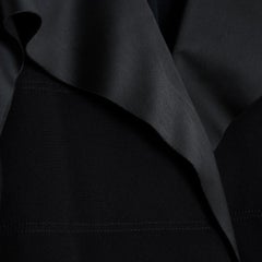 Balenciaga 2014 Manteau FR38 Abrigo de satén negro Chaqueta de plumas UK10 US8