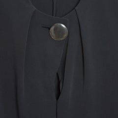 Balenciaga 2015 Top FR38 Black Silk Crepe Fold Blouse UK10 US8 Alexander Wang