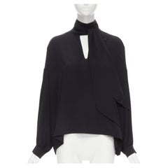 BALENCIAGA 2016 Archetype Seidenbluse mit abgeschrägtem Rückenausschnitt FR34 XS