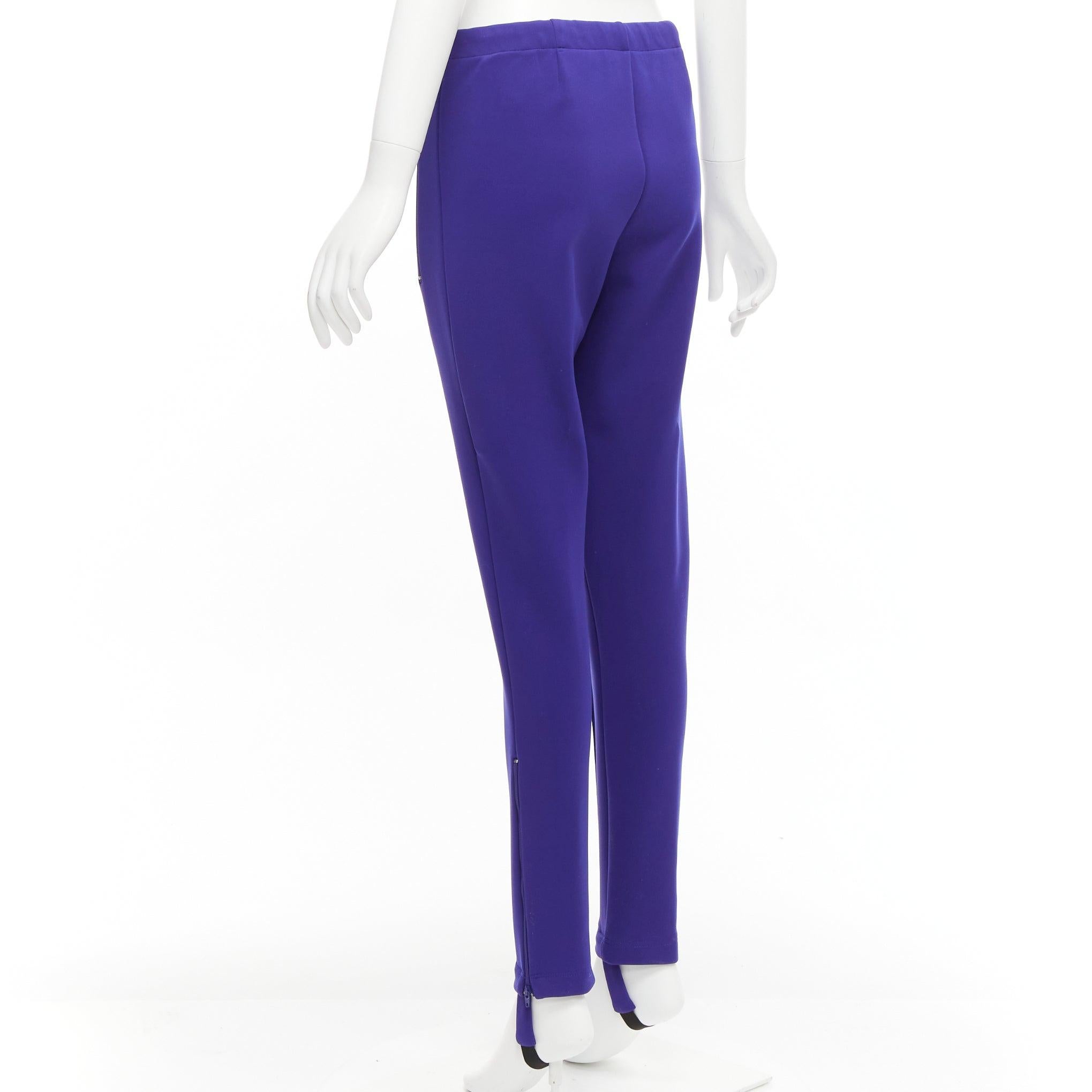 BALENCIAGA 2016 cobalt blue dart seam zip pockets stirrup jogger pants FR36 S 1