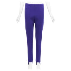 BALENCIAGA 2016 cobalt blue dart seam zip pockets stirrup jogger pants FR36 S