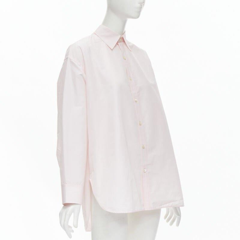 BALENCIAGA 2016 rosa Knopf gekniffen Kragen übergroße Hemd FR38 S im Zustand „Gut“ im Angebot in Hong Kong, NT