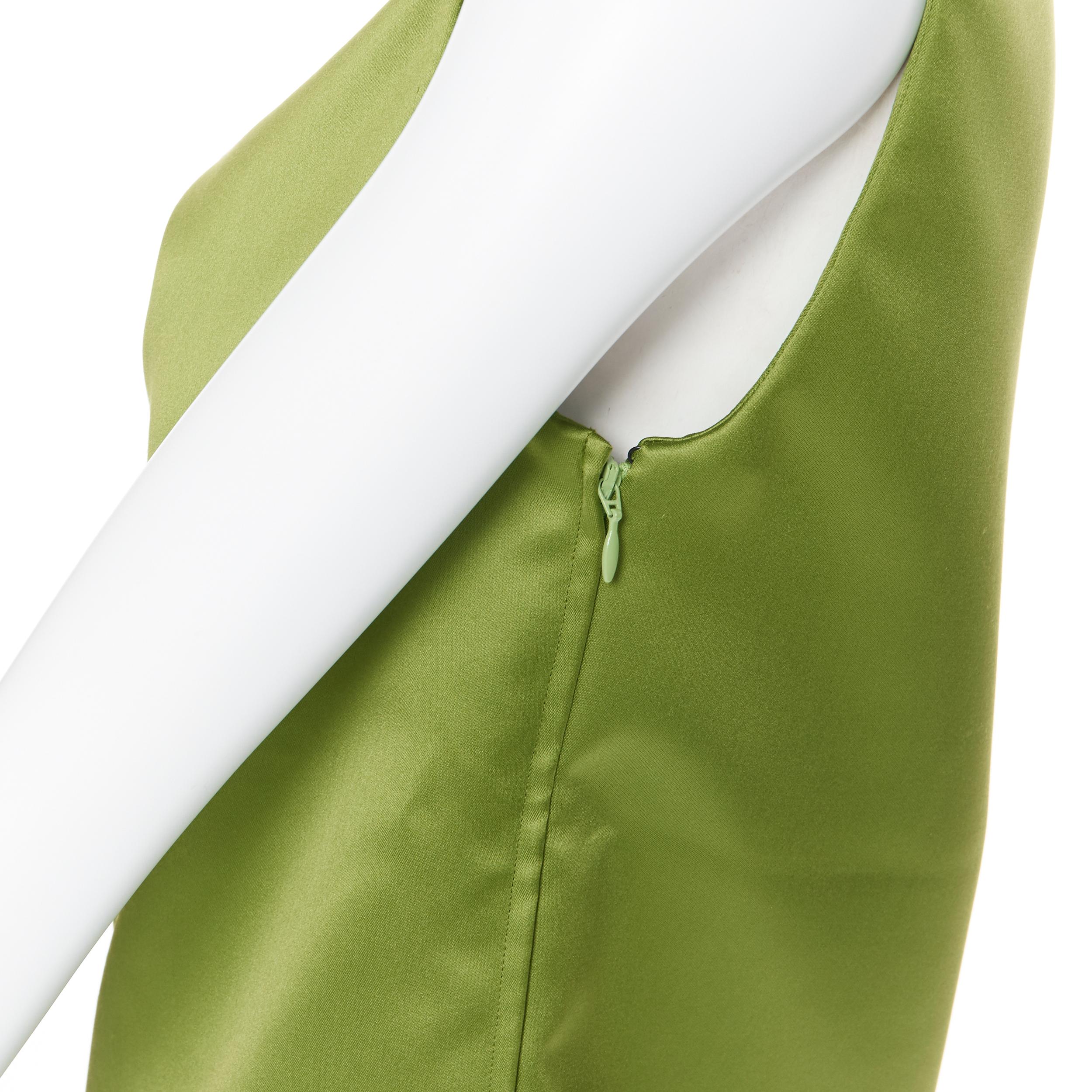 Women's BALENCIAGA 2016 rich emerald green gathered asymmetric off shoulder top FR34 XS
