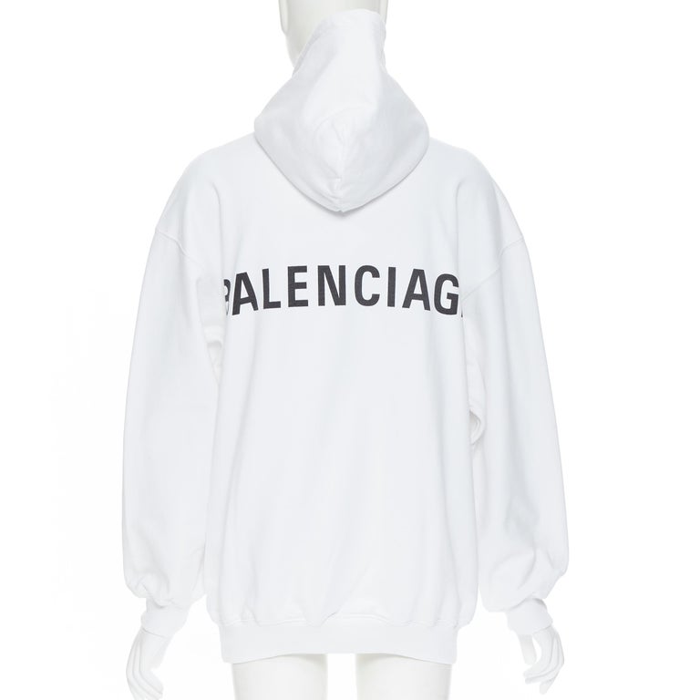 balenciaga black and white logo sweatshirt