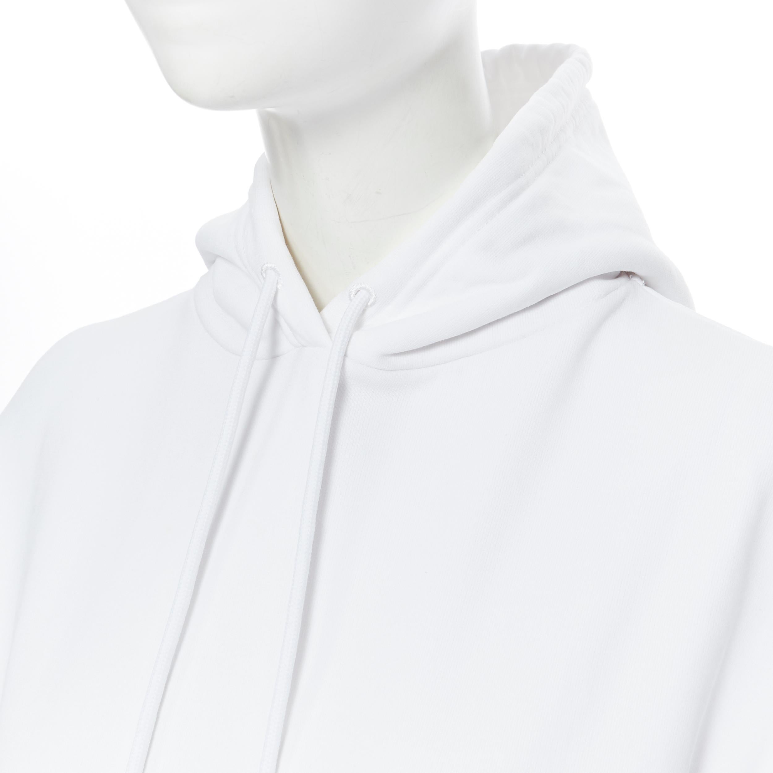 BALENCIAGA 2017 100% algodón blanco negro logo estampado espalda sudadera oversize  XS 2