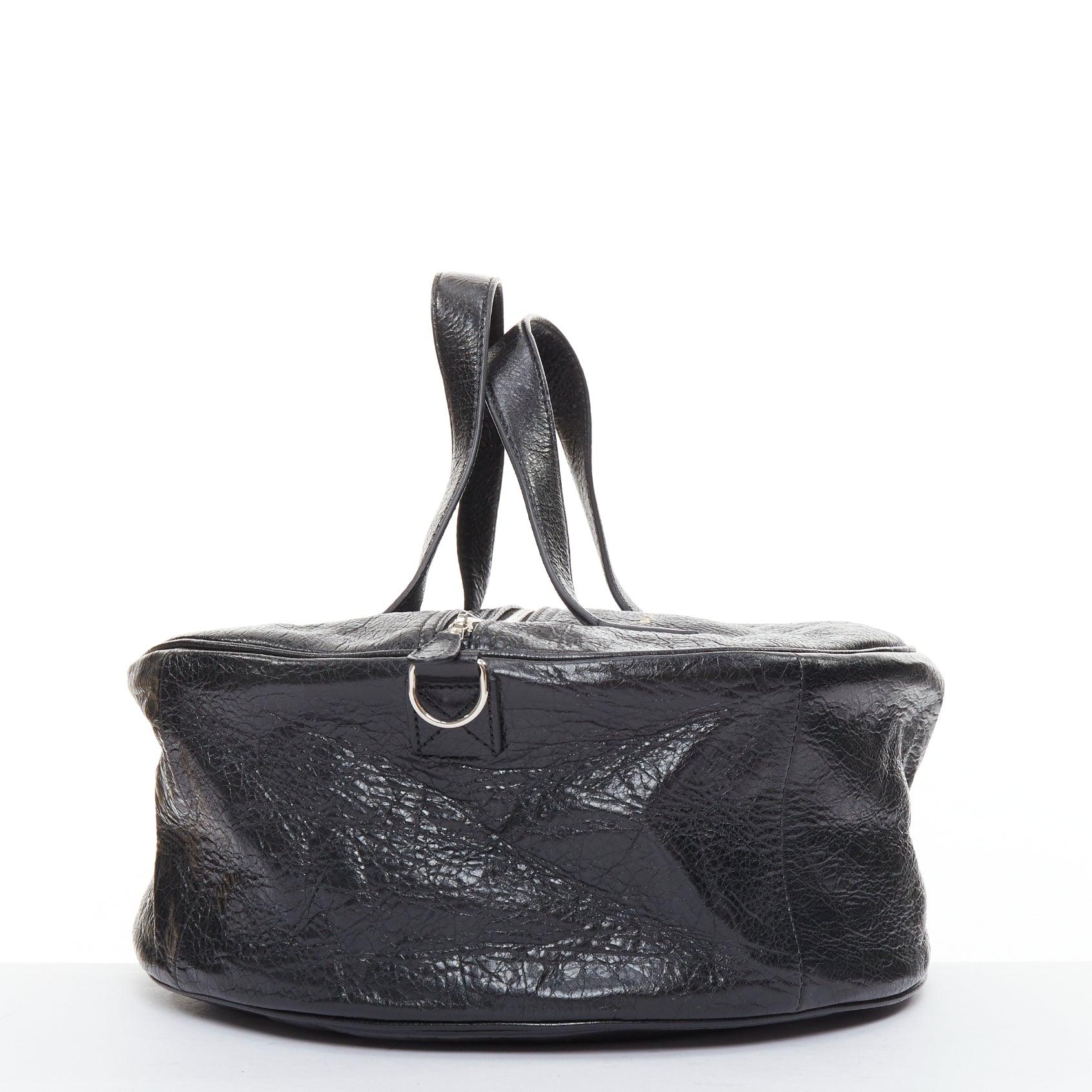 BALENCIAGA 2017 Arena Round Air S Hobo schwarz Leder Zylinder Crossbody Tasche im Zustand „Gut“ im Angebot in Hong Kong, NT