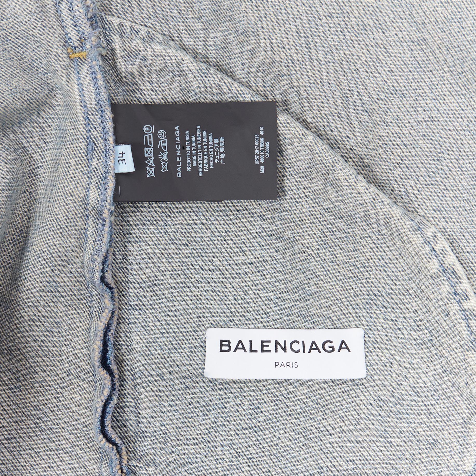 BALENCIAGA 2017 DEMNA azul lavado kimono manga abrigo casual FR34 XS 6