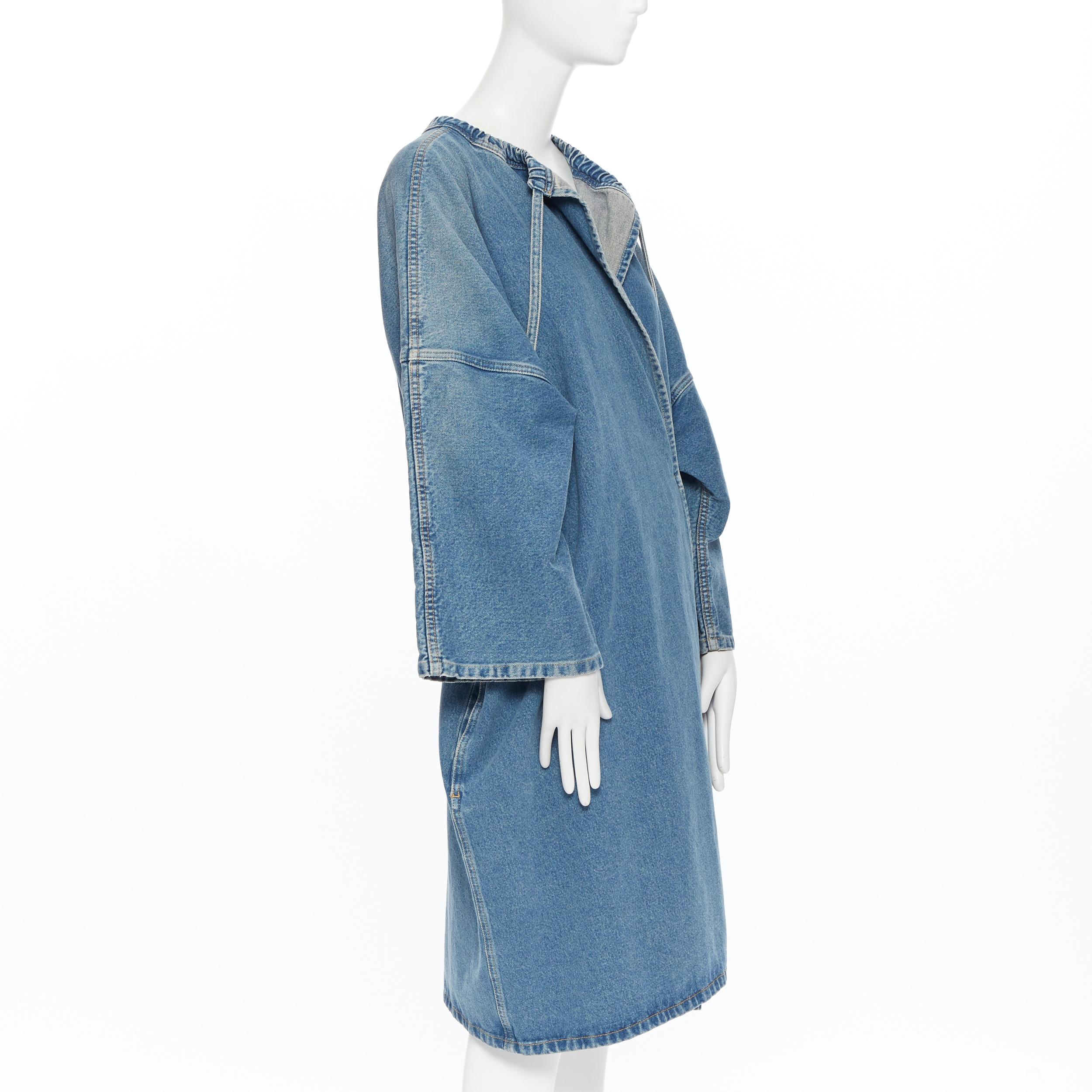 BALENCIAGA 2017 DEMNA azul lavado kimono manga abrigo casual FR34 XS en Excelente Estado en Hong Kong, NT