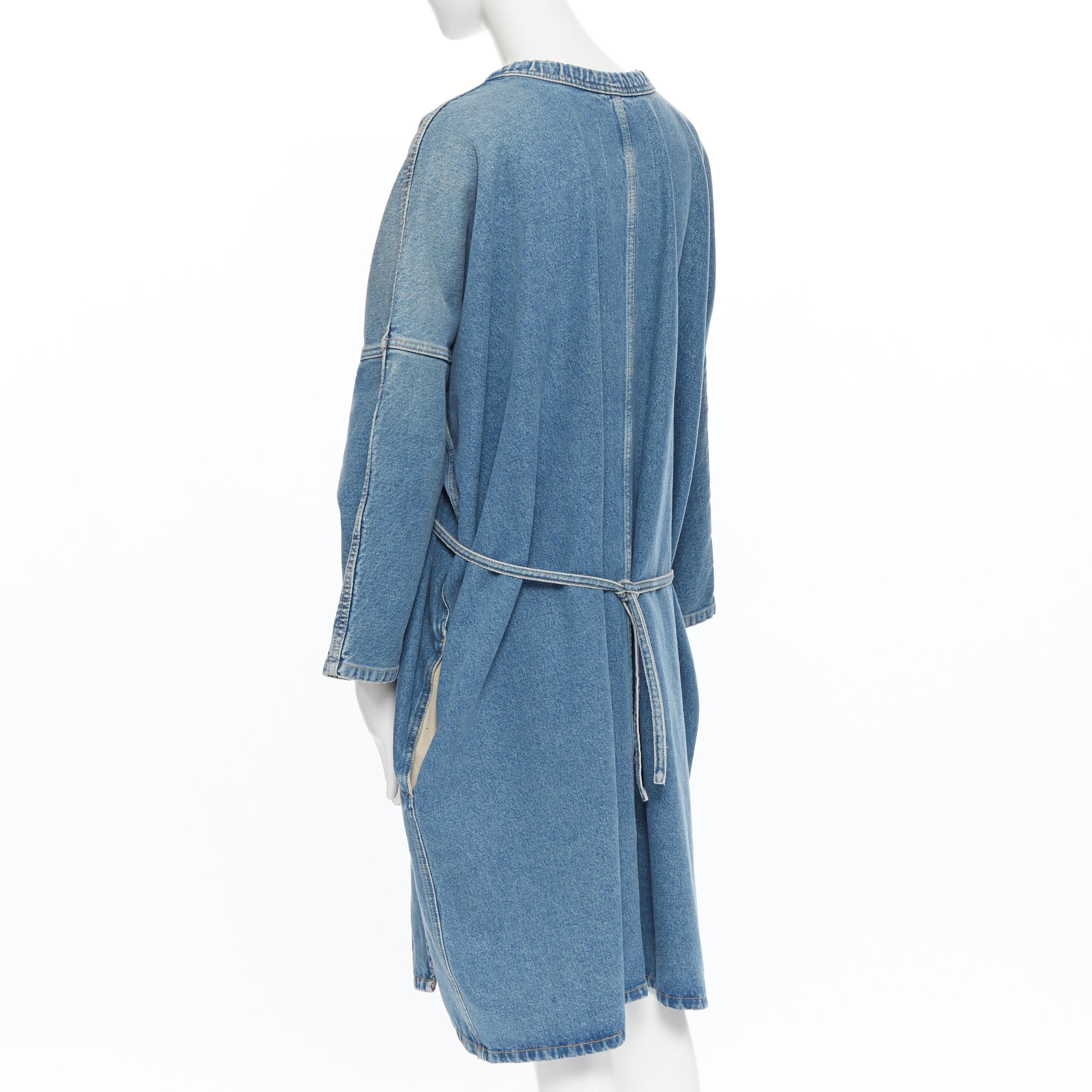 BALENCIAGA 2017 DEMNA azul lavado kimono manga abrigo casual FR34 XS 2
