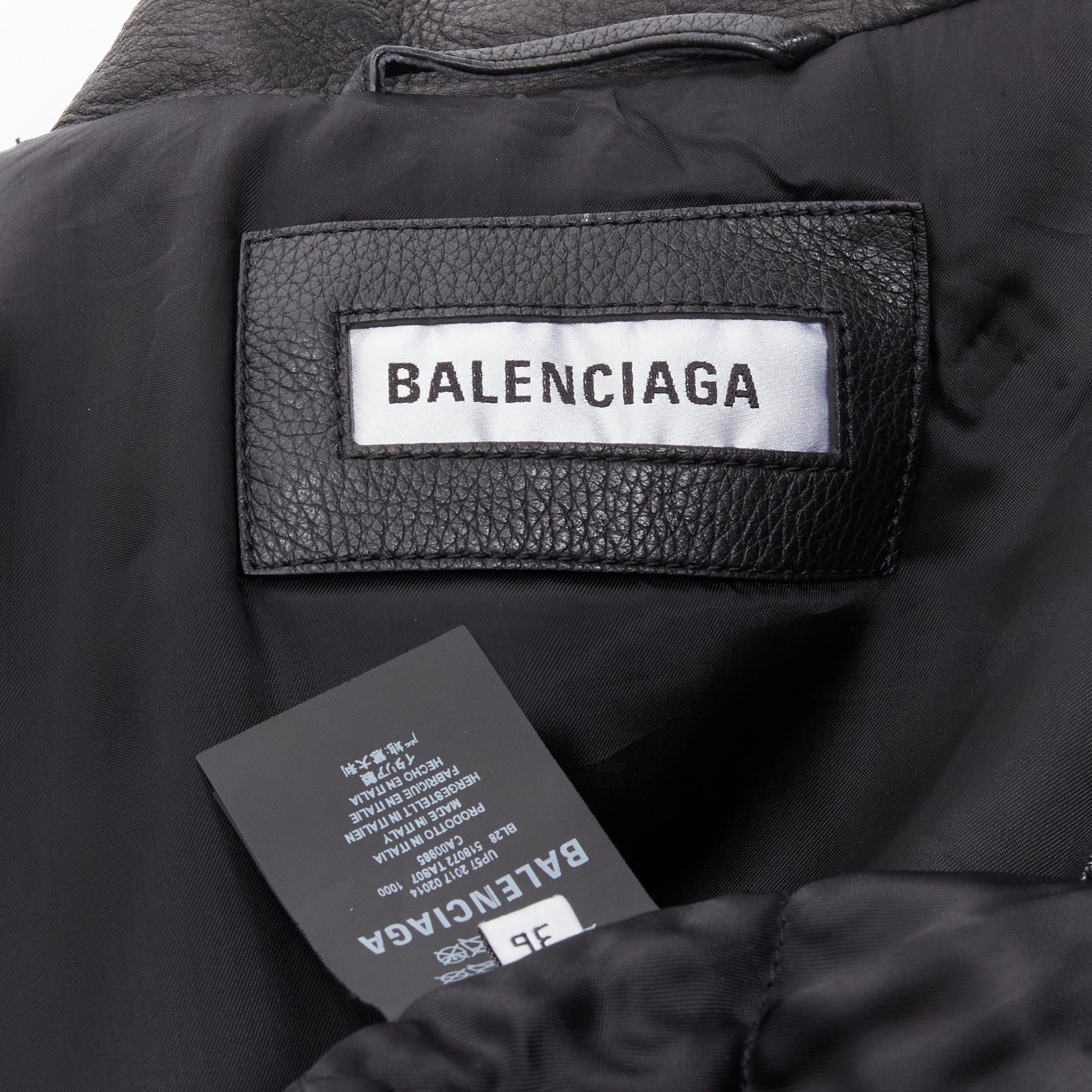 BALENCIAGA  2017 Runway 3-way draped hanging fringed biker jacket FR36 S For Sale 4