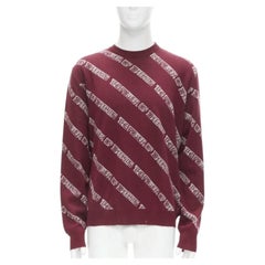 BALENCIAGA 2017 The Power Of Dreams burgundy red white sweater S