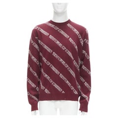 BALENCIAGA 2017 The Power Of Dreams maglione rosso bordeaux bianco S.S. White