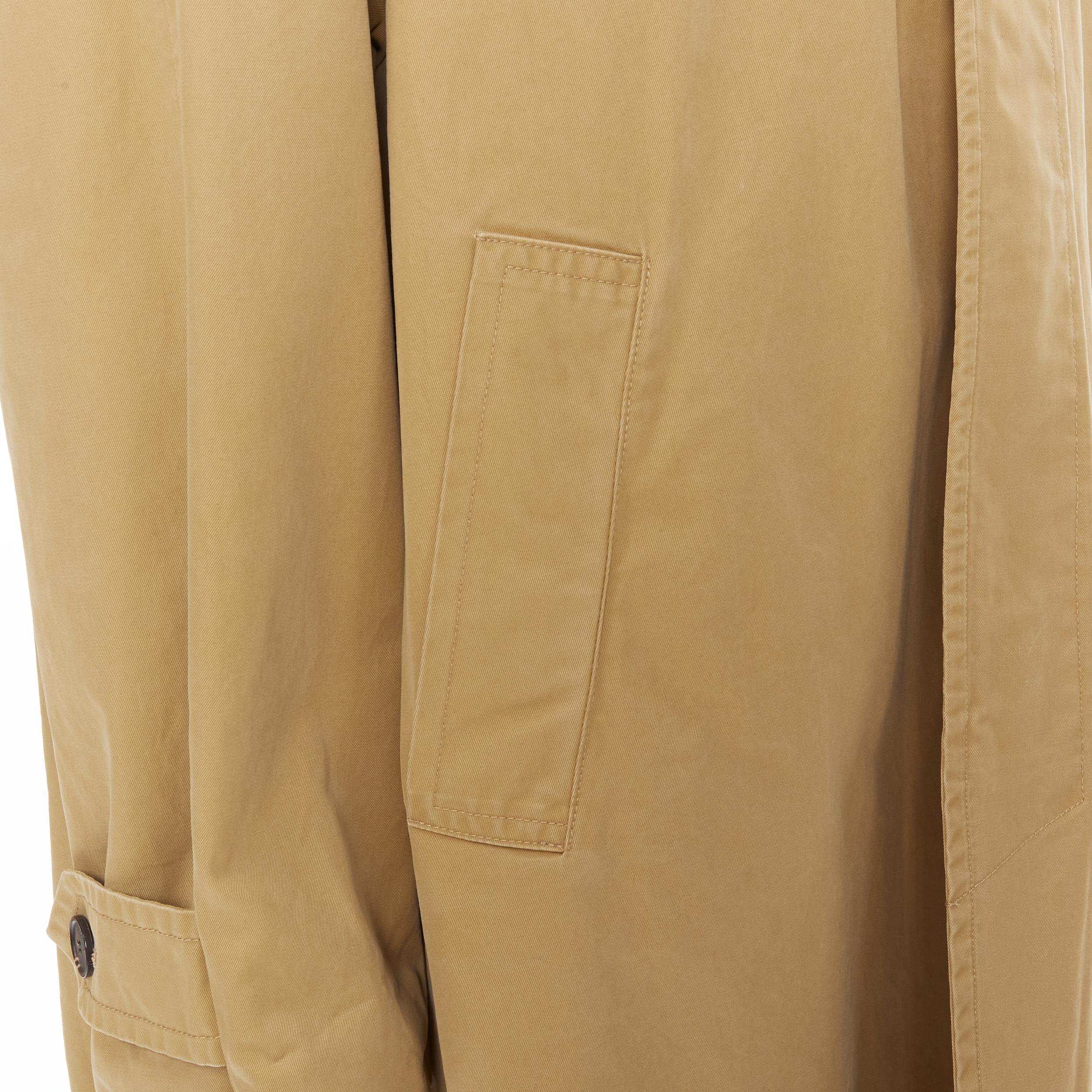 BALENCIAGA 2018 beige heavy cotton rounded shoulder oversized XL car coat 3