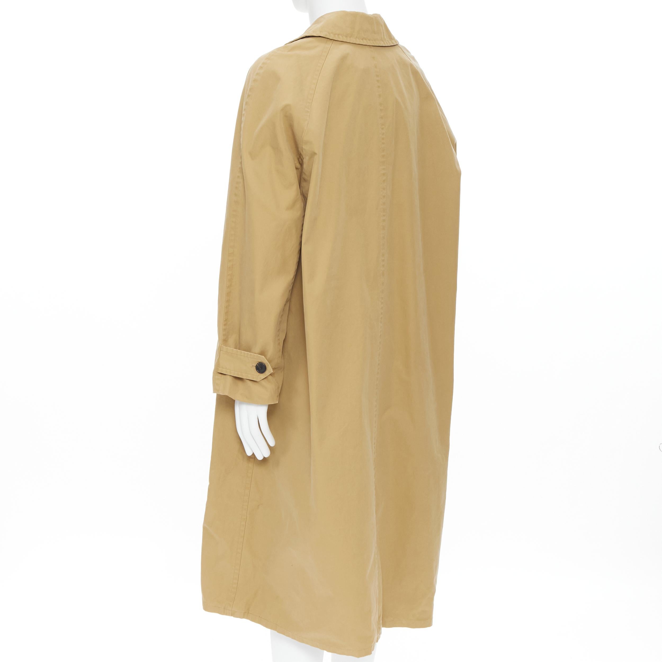 Beige BALENCIAGA 2018 beige heavy cotton rounded shoulder oversized XL car coat