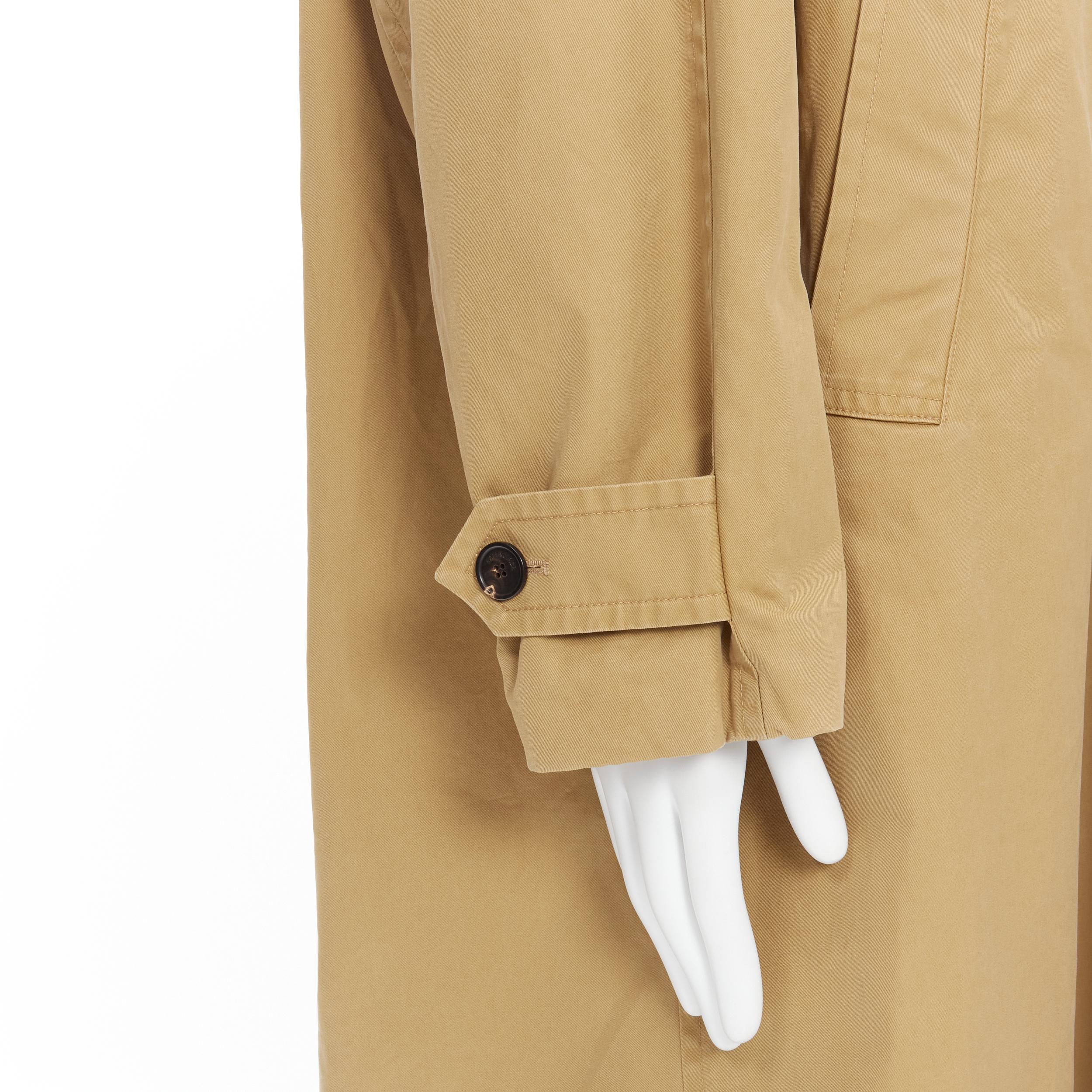 BALENCIAGA 2018 beige heavy cotton rounded shoulder oversized XL car coat 1