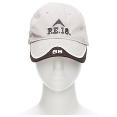 Balenciaga 2018 cotone grigio BB logo PE18 3D badge embroidery cap L