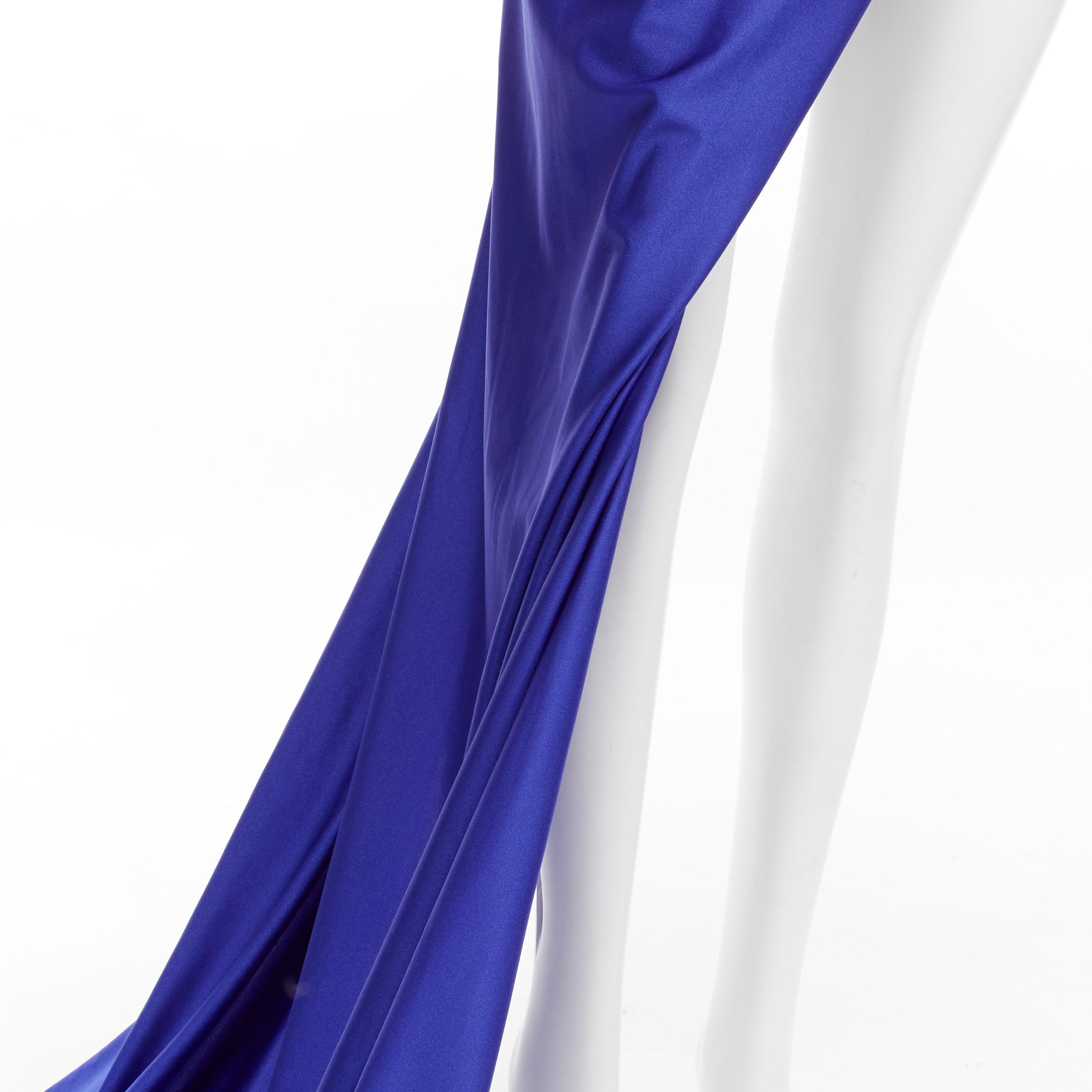 BALENCIAGA 2020 Demna Kim Kardashian cobalt blue gown with gloves FR36 S 3