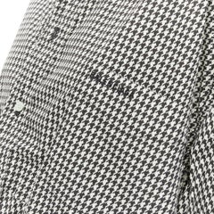 BALENCIAGA 2020 houndstooth logo embroidered pocket Swing shirt FR36 XS