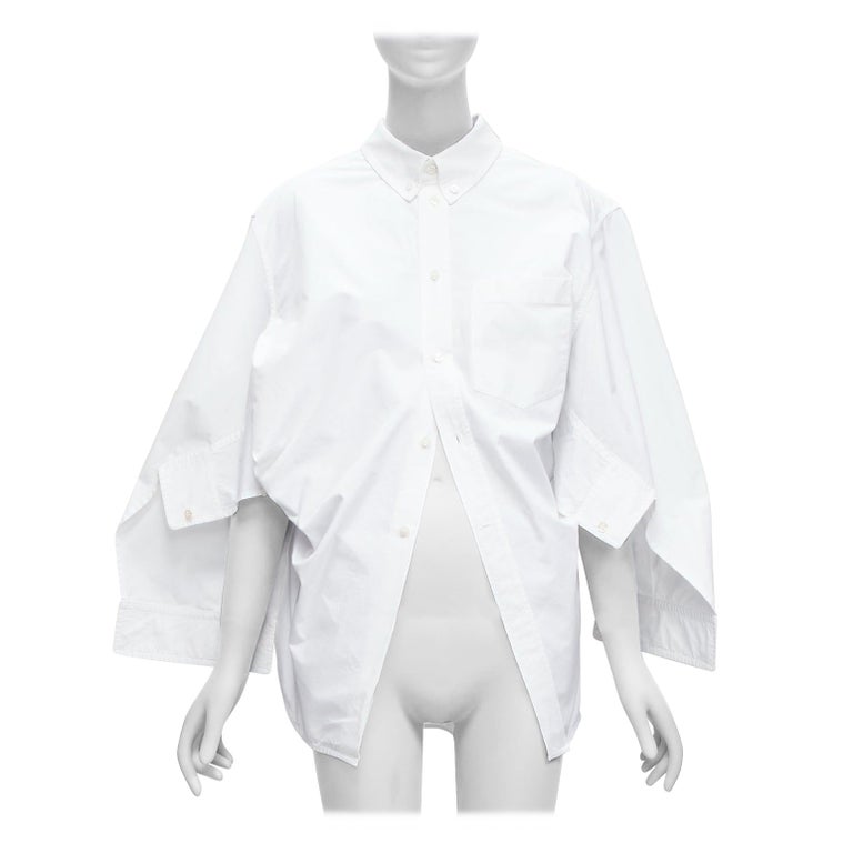 White 2022 BB desconstructed manica a kimono camicia oversize