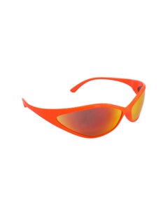 Balenciaga 90s Oval Sunglasses in Orange Nylon