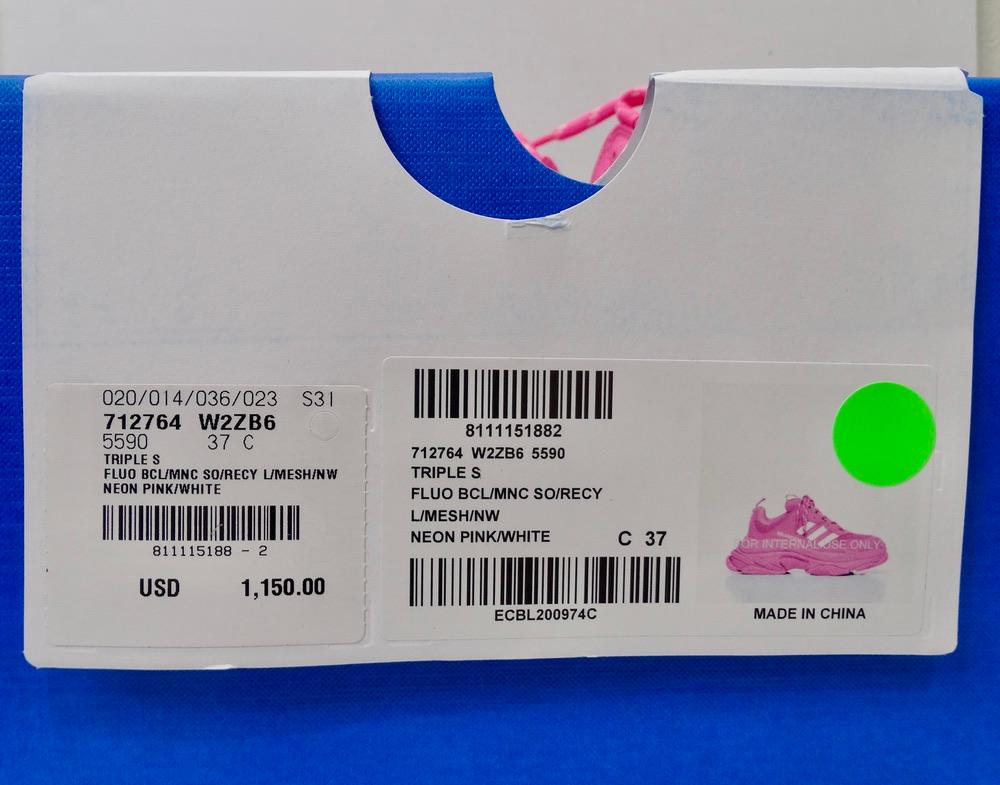 Balenciaga Adidas Tripple S Sneaker Neon Pink For Sale 8