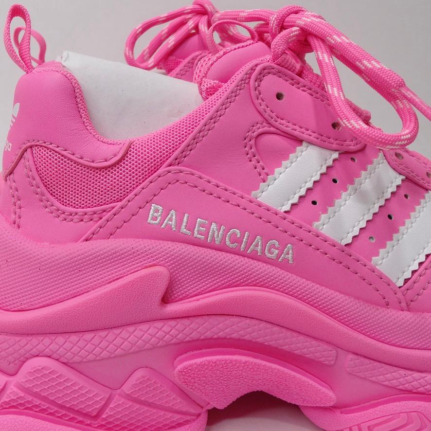 Balenciaga Adidas Tripple S Sneaker Neon Pink For Sale 2