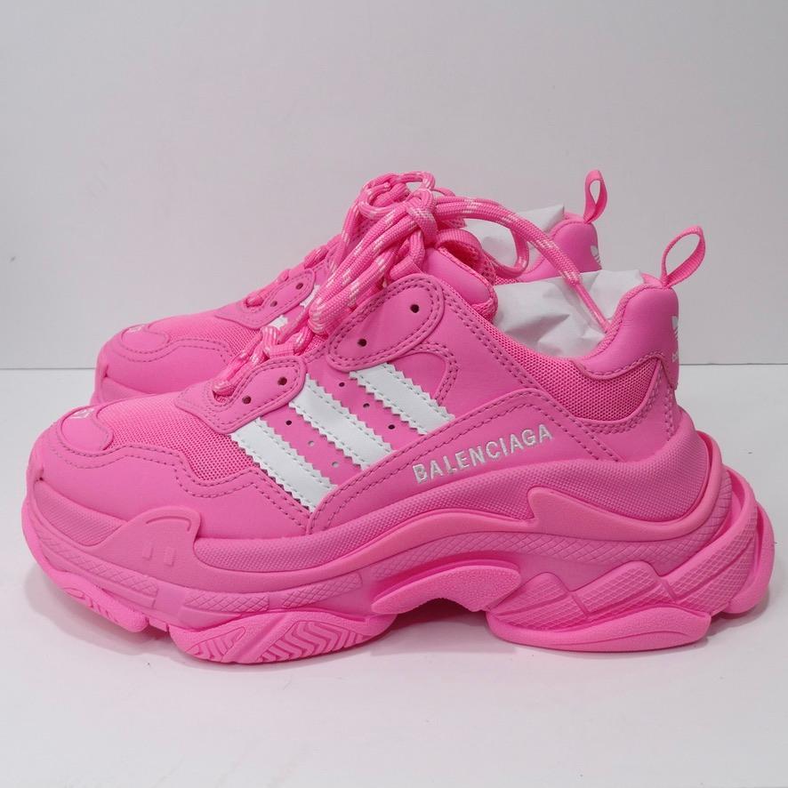Balenciaga Adidas Tripple S Sneaker Neon Pink For Sale 5