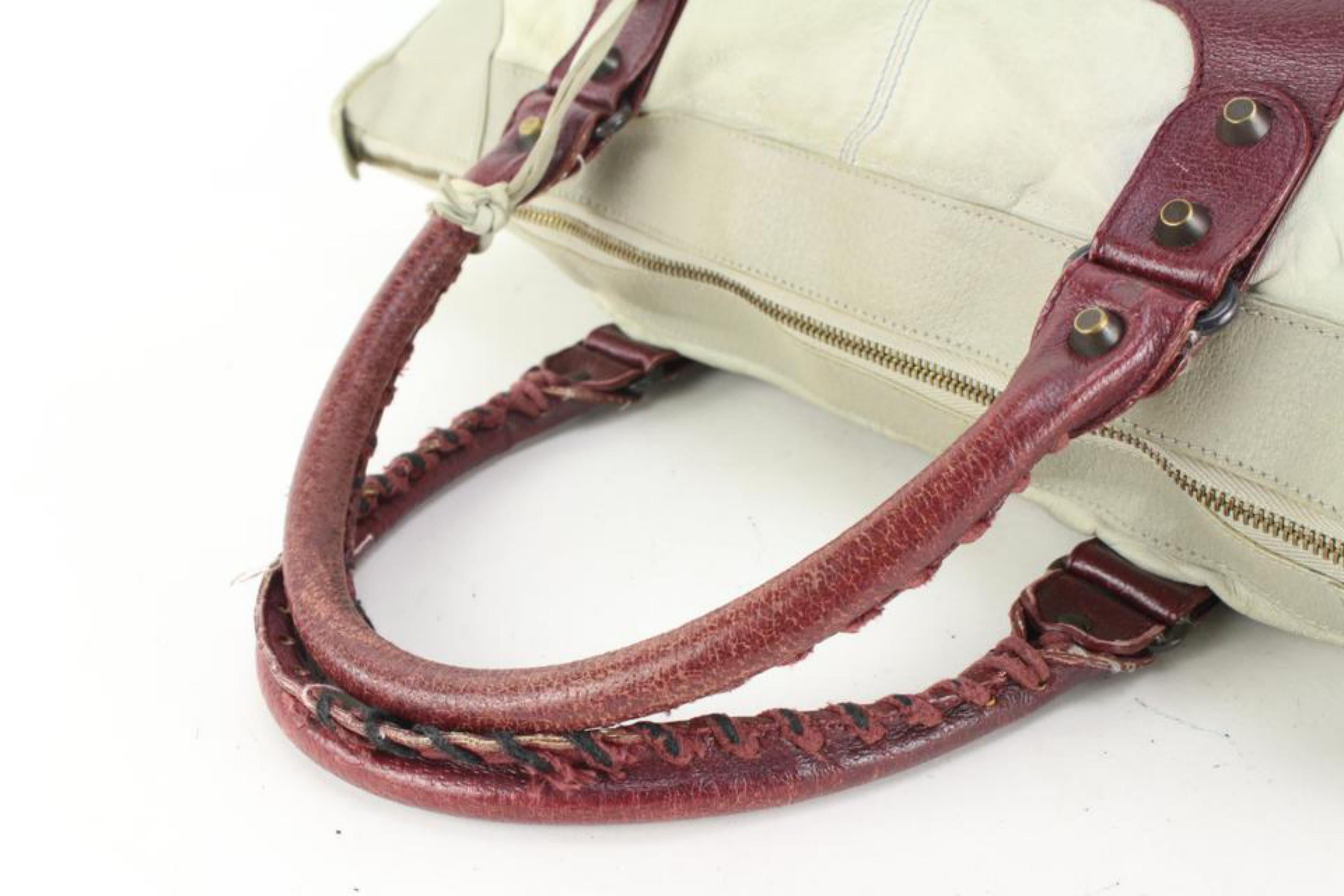 Balenciaga Agneau Boarskin Leather TriColor Classic Hardware Work City Bag 88ba5 2