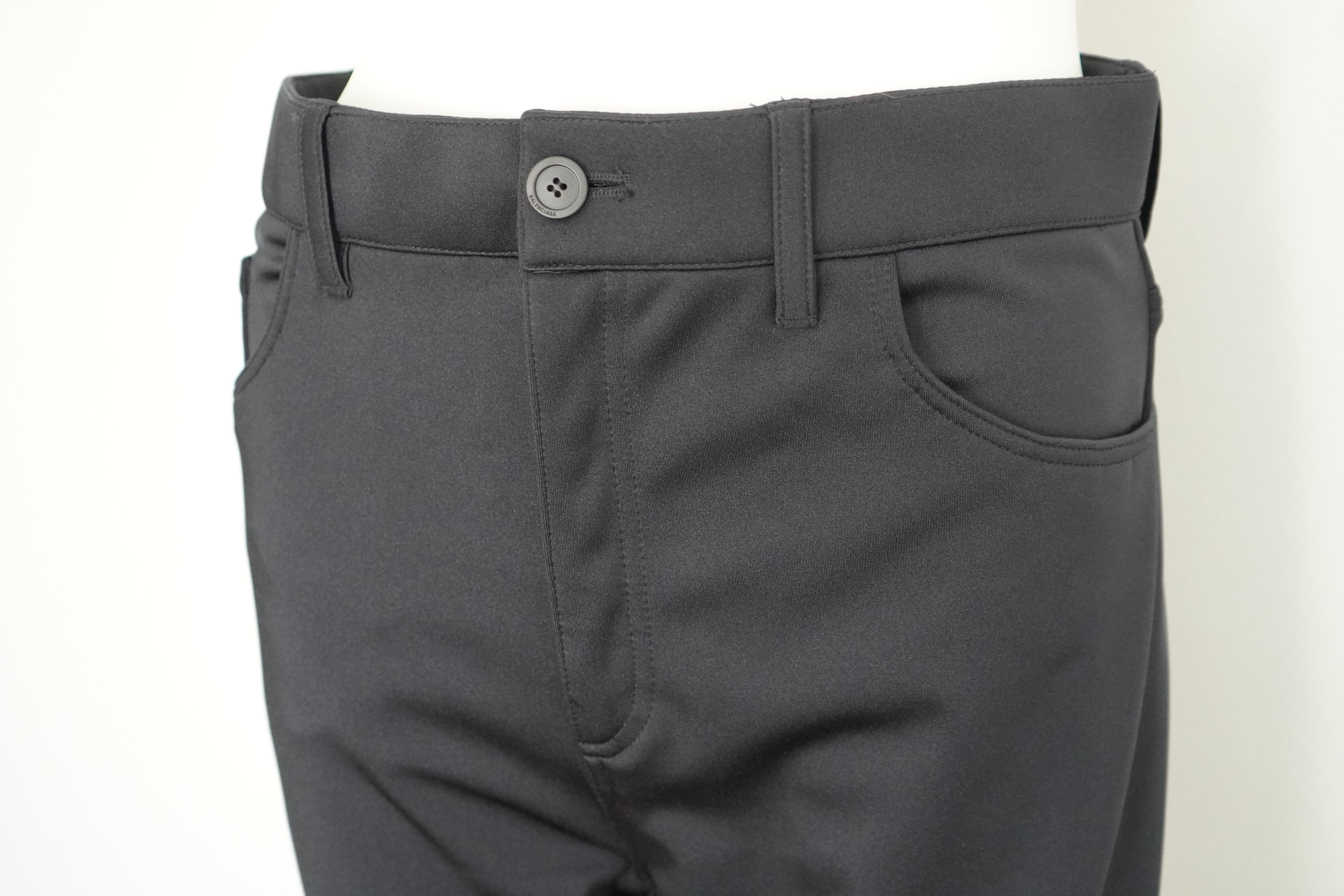 Women's Balenciaga Ankle Zip Black Pant sz 40 For Sale