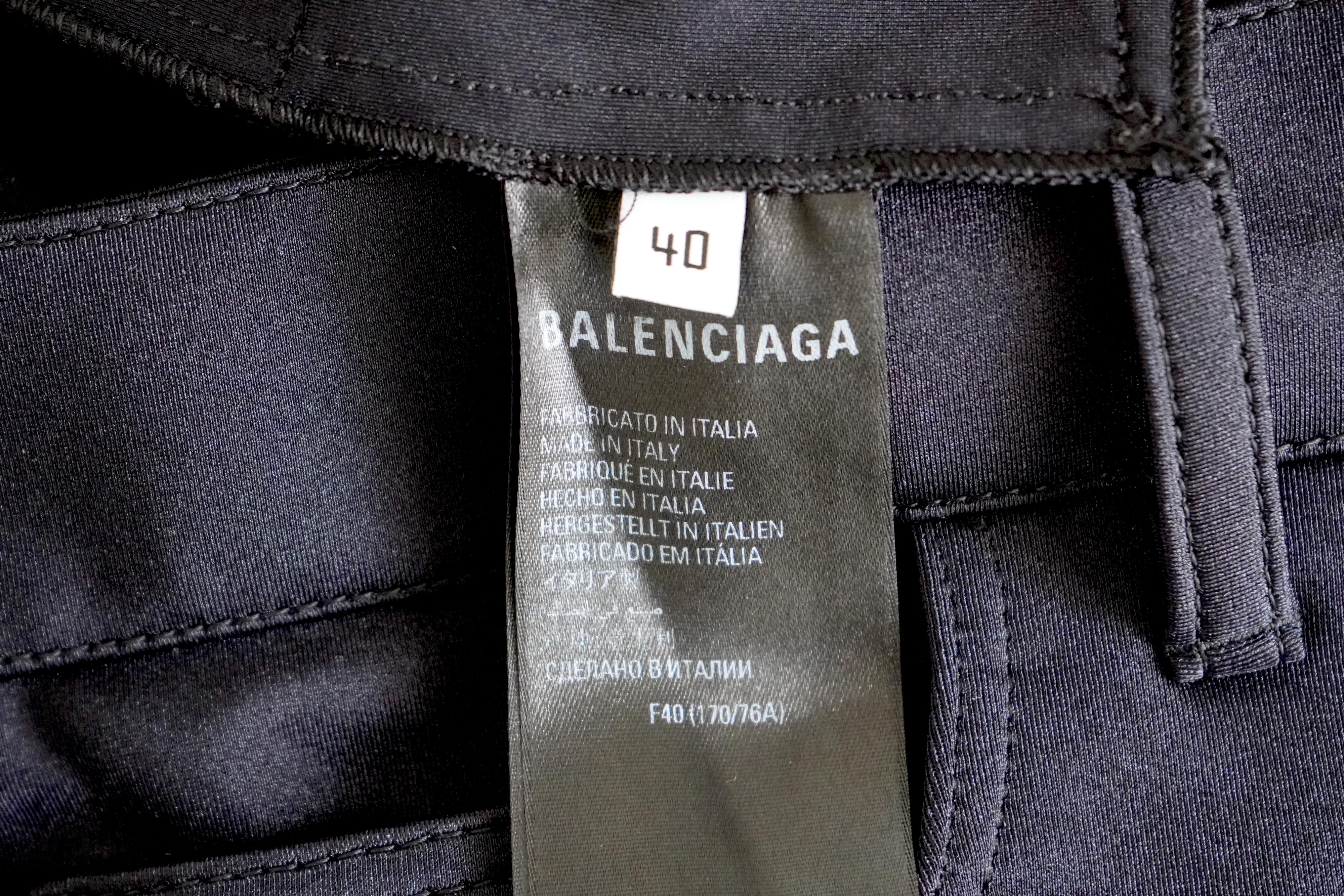 Balenciaga Ankle Zip Black Pant sz 40 For Sale 5