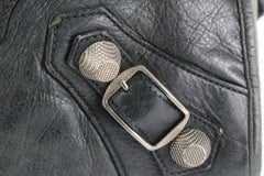 Balenciaga Anthracite Lambskin Leather Giant 21 Silver City Bag 99ba52s