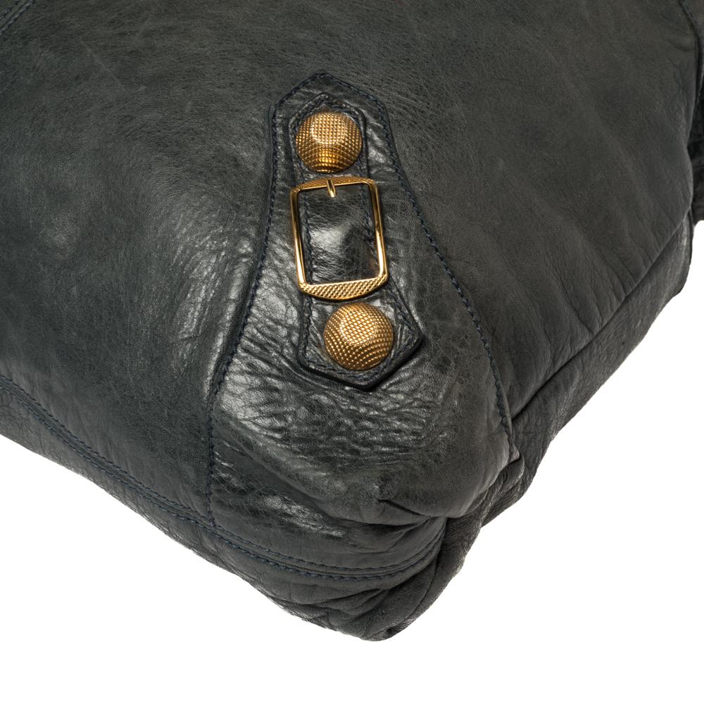 Balenciaga Anthracite Leather GGH Brief Bag 1