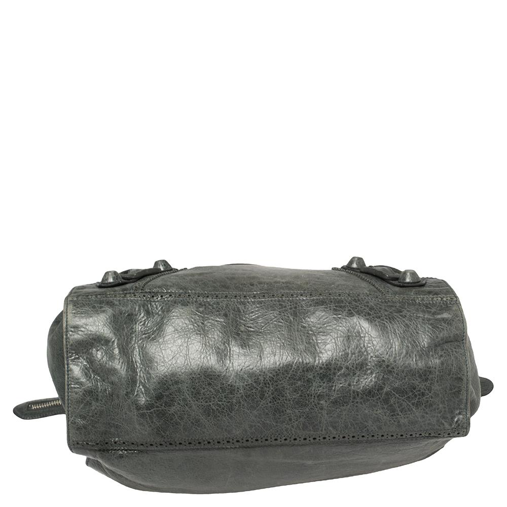 Balenciaga Anthracite Leather Giant Covered Folder Bag 3