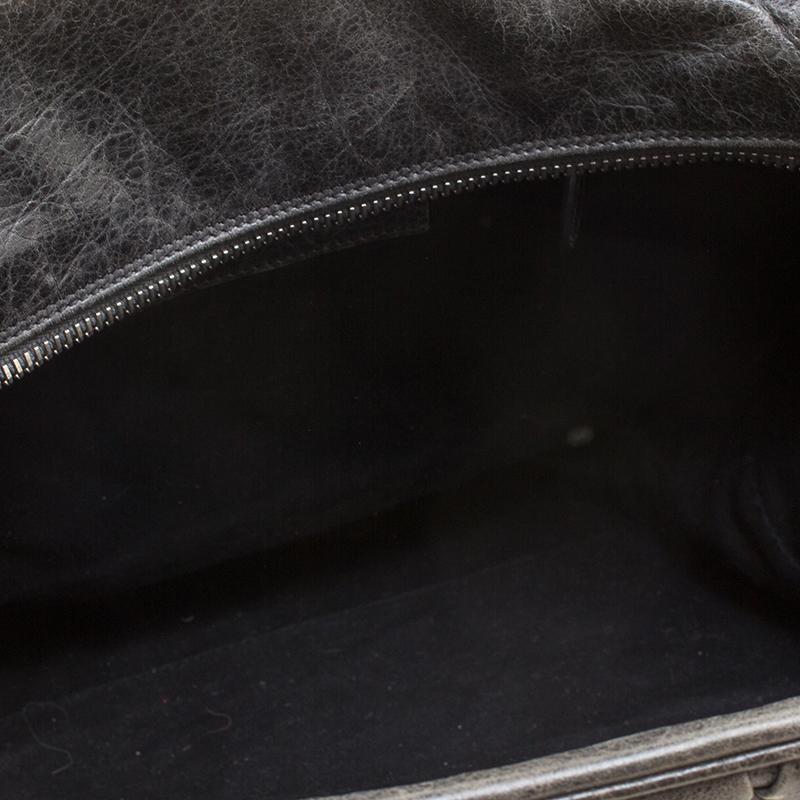 Balenciaga Anthracite Quilted Chevre Leather Satchel 5