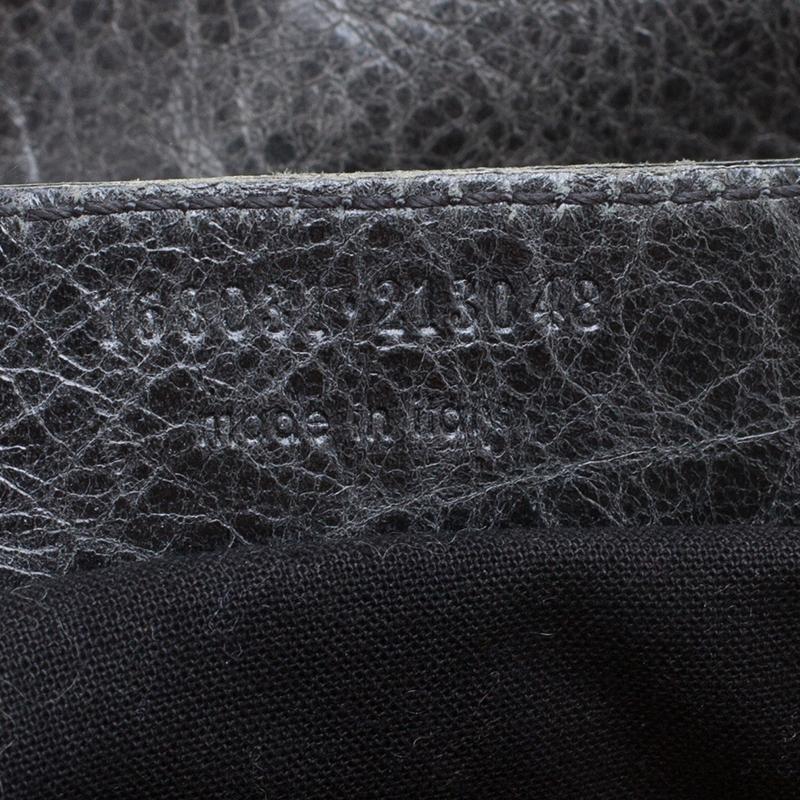 Balenciaga Anthracite Quilted Chevre Leather Satchel 2