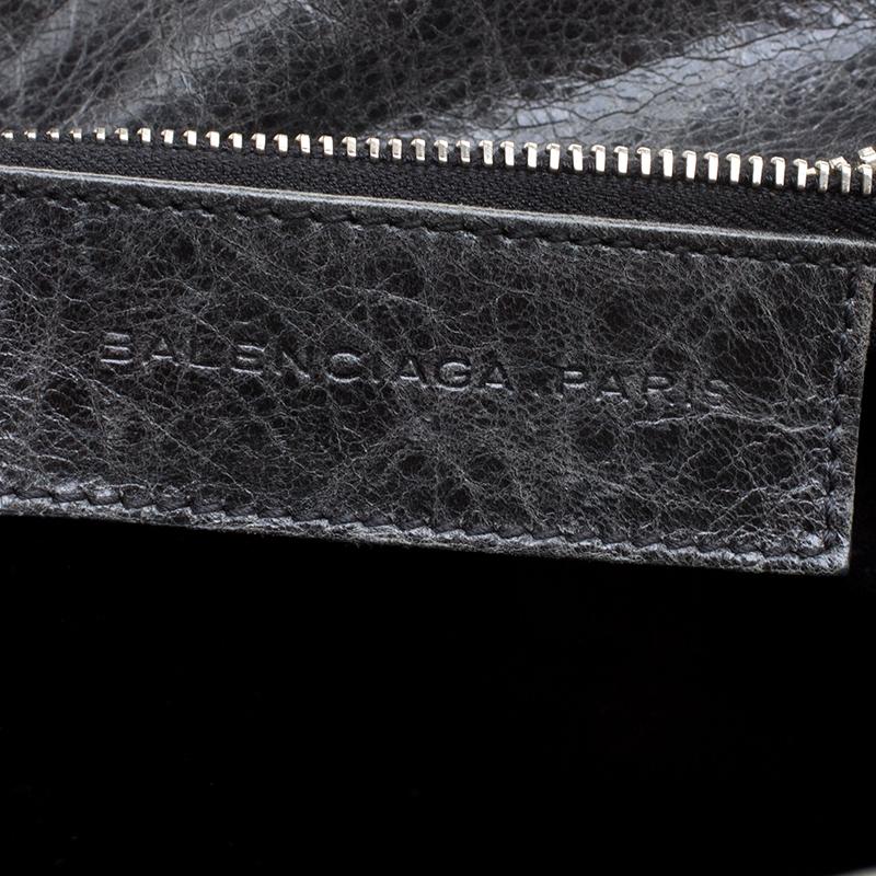 Balenciaga Anthracite Quilted Chevre Leather Satchel 3