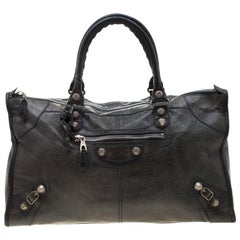 Balenciaga Anthrazitfarbenes Lammleder Giant 21 Work Tote