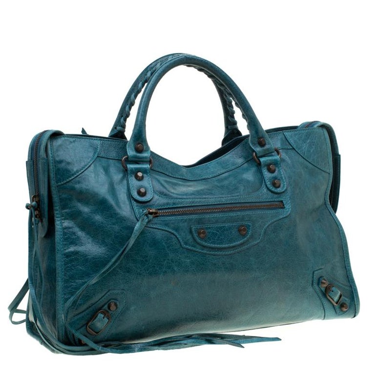 Balenciaga City Handbag - Teal Blue/Green