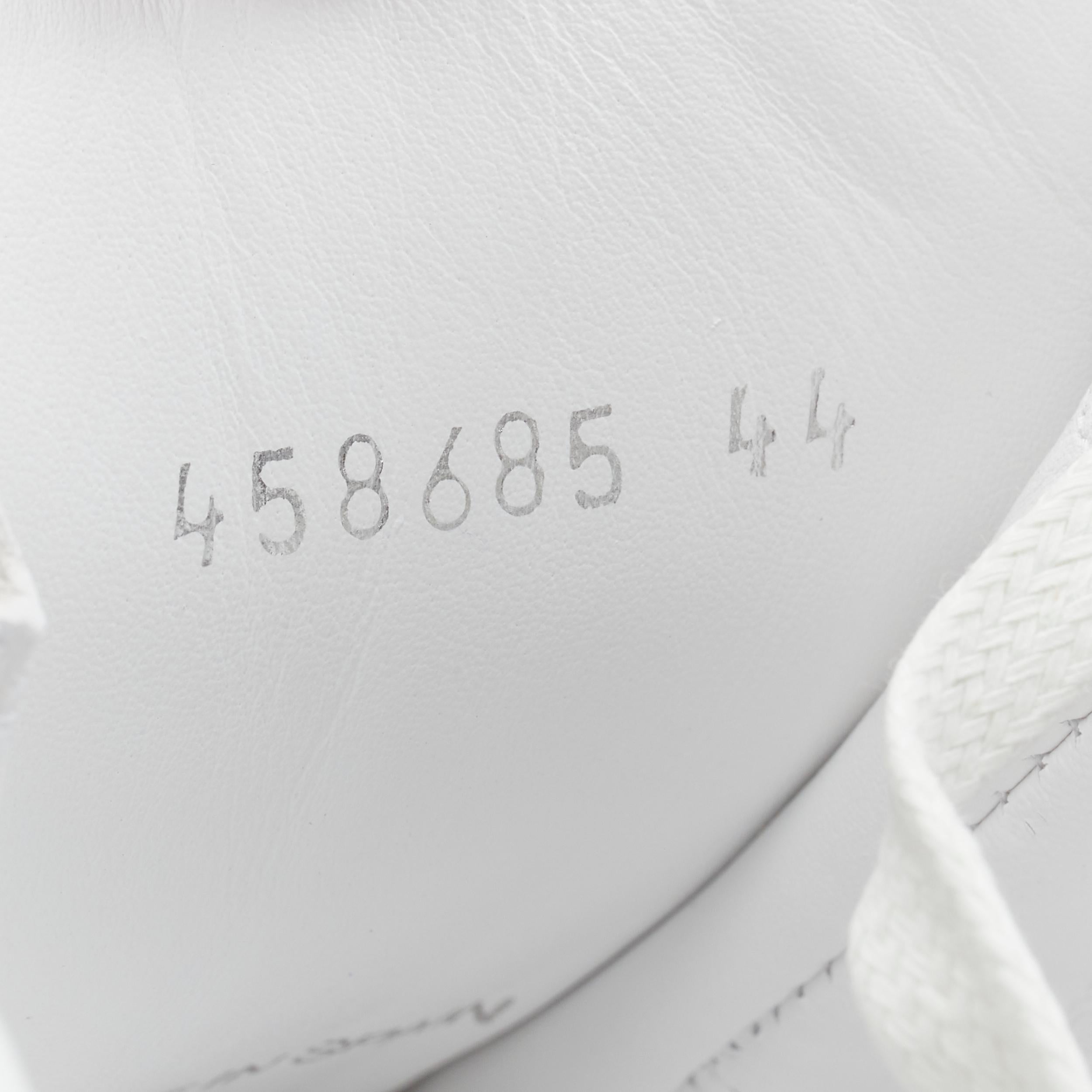 BALENCIAGA Arena Blanc off white crinkle leather low top sneaker EU44 2