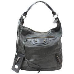 Balenciaga Arena Day Hobo 868558 Black Leather Shoulder Bag