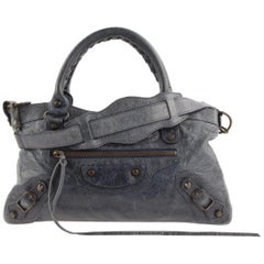 Balenciaga Arena First Blue Leather Satchel 22829143