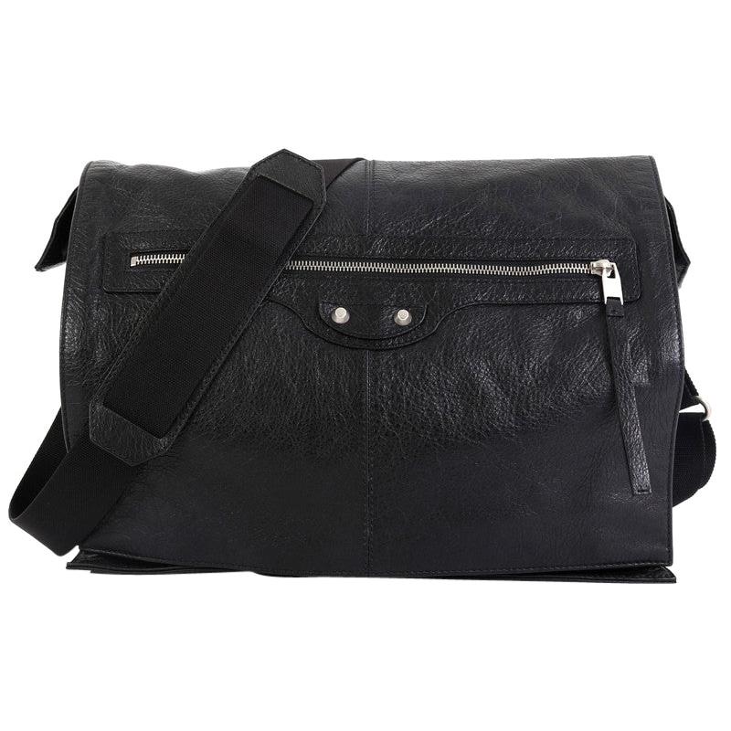 Balenciaga Arena Foldover Classic Studs Messenger Bag Leather