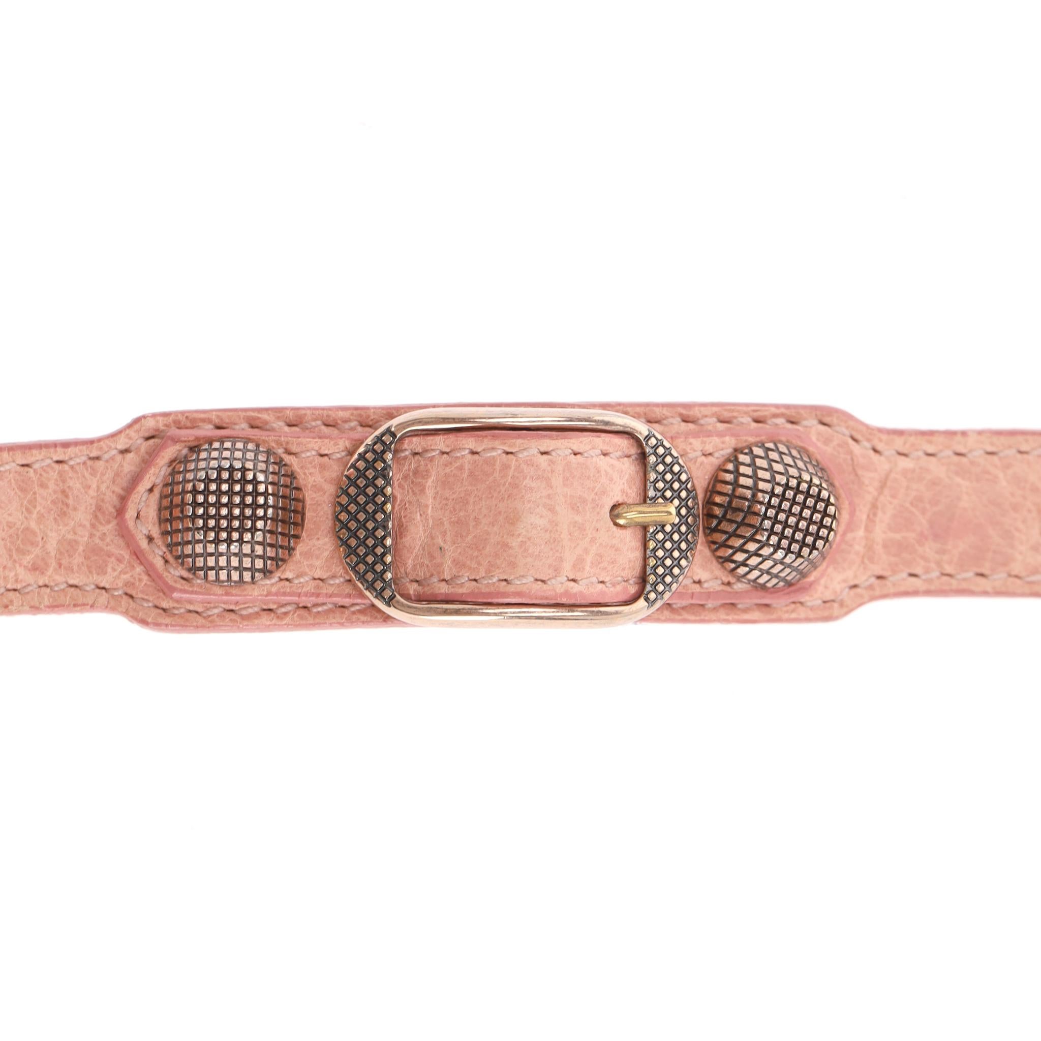 Pulsera de cuero con tachuelas Balenciaga 