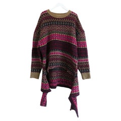 Pull surdimensionné Balenciaga AW16 à ourlet vieilli Fairisle