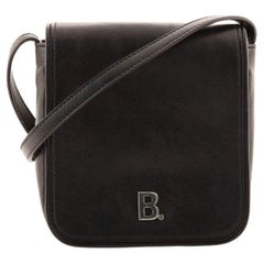 Balenciaga B. Dot Flap Messenger Bag Leather Mini