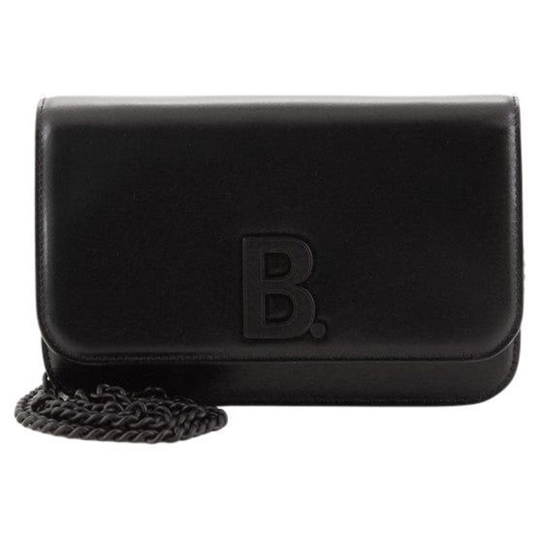 Balenciaga B Dot Wallet on Chain Leather at 1stDibs