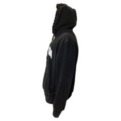 Balenciaga Back Flip Logo Hoodie in Black Cotton