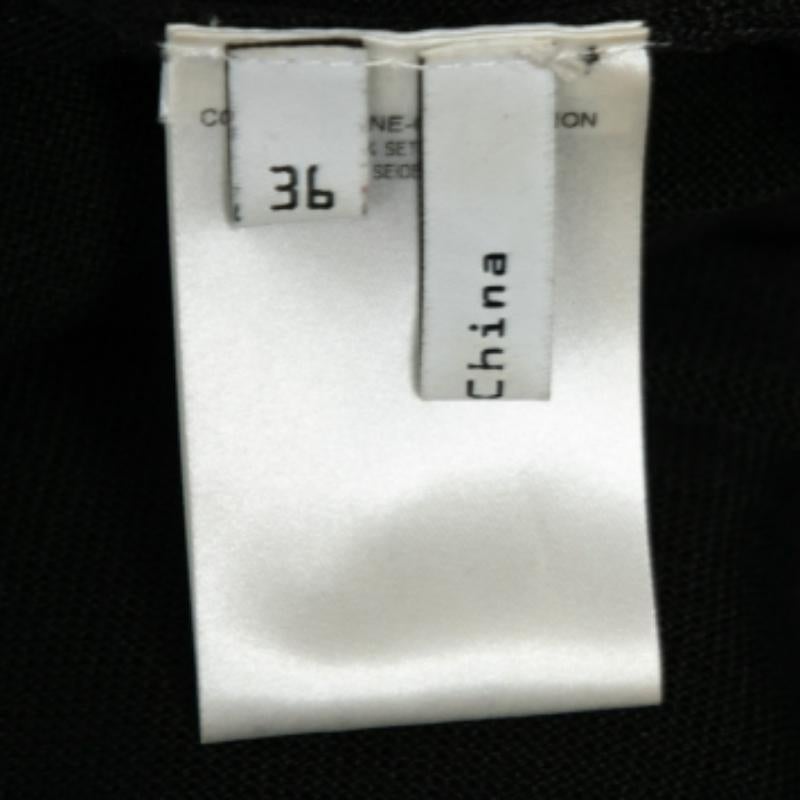 Balenciaga Back Silk Knit Low Back Long Sleeve Dress S In Good Condition For Sale In Dubai, Al Qouz 2