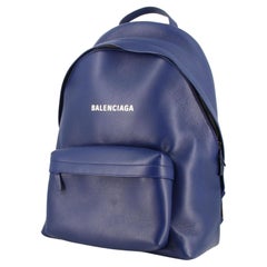 Balenciaga Backpack Blue Leather 