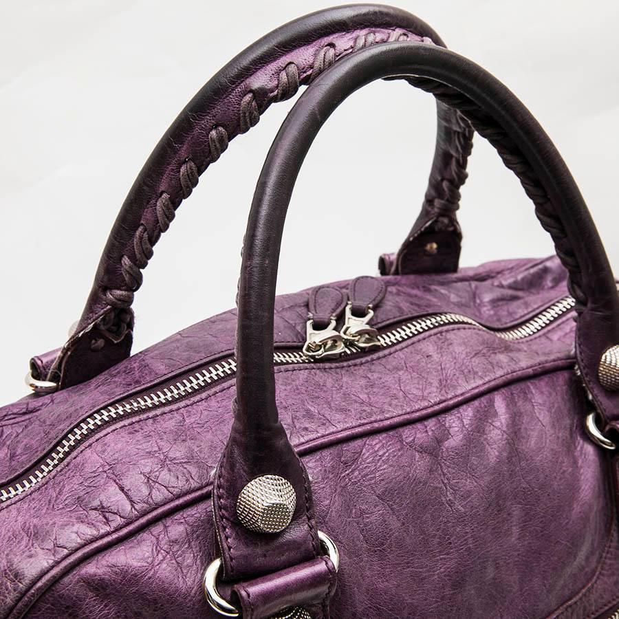 Balenciaga Bag in Purple Aged Leather 2